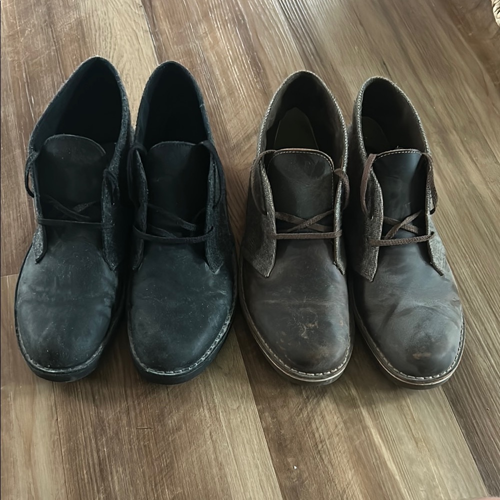 Clark’s Men's Black and Brown desert boots